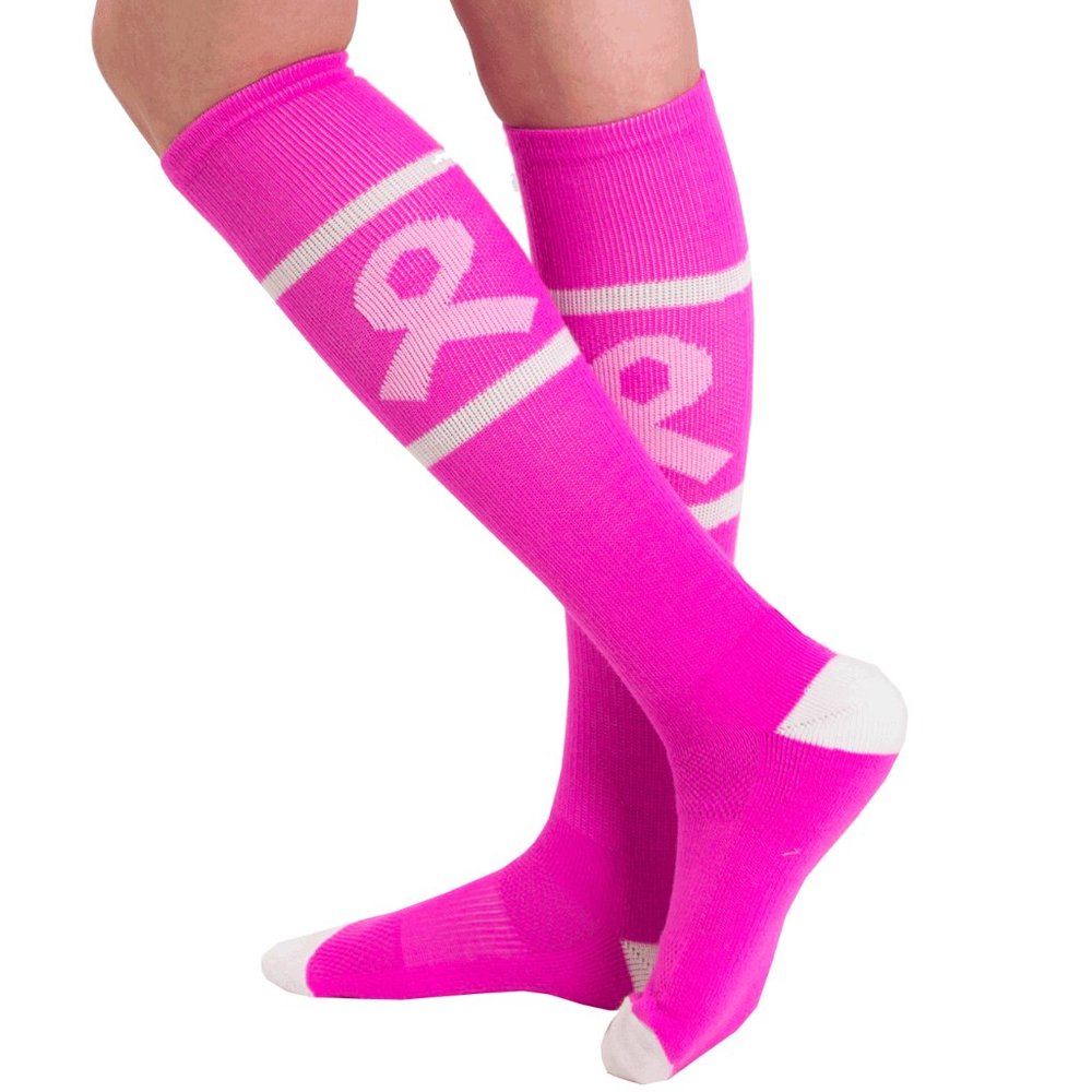 Pink Breast Cancer Socks